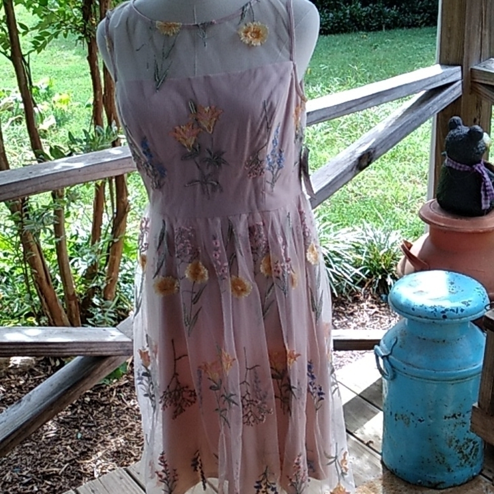 Jessica Howard floral embroidered Illusion 10P petite dress prom bridesmaid nwt